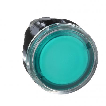 Harmony XB4 tête bouton poussoir lumineux BA9s diam. 22 vert SCHNEIDER ZB4BW33