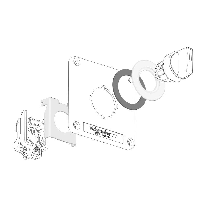 Harmony Kit poussoir metallique d ia 30 a dia 22 SCHNEIDER ZB4BZ012