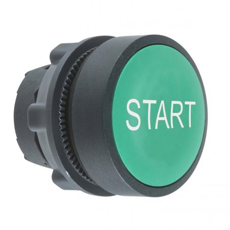 Harmony XB5 tête bouton poussoir affleurant diam. 22 vert texte 'START' SCHNEIDER ZB5AA333