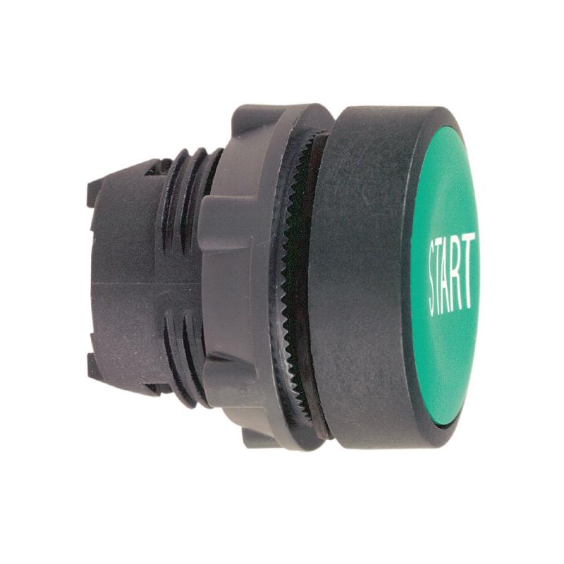 Harmony XB5 tête bouton poussoir affleurant diam. 22 vert texte 'START' SCHNEIDER ZB5AA333