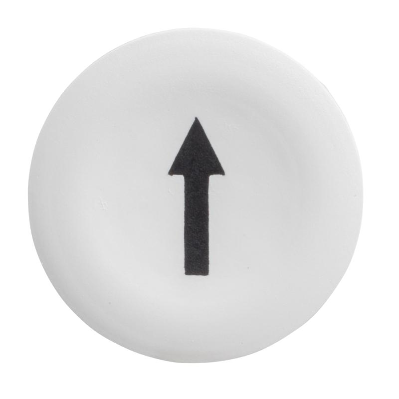 Harmony cabochon lisse flèche haute blanc pour poussoir rond diam. 22 SCHNEIDER ZBA334