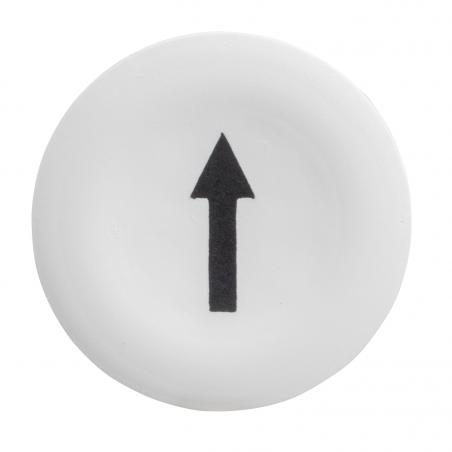 Harmony cabochon lisse flèche haute blanc pour poussoir rond diam. 22 SCHNEIDER ZBA334