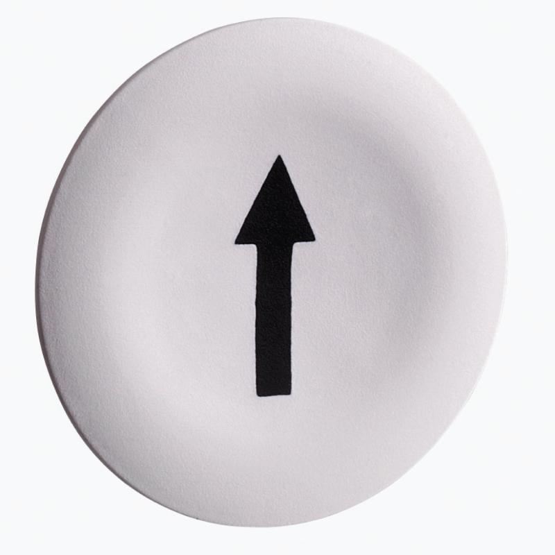 Harmony cabochon lisse flèche haute blanc pour poussoir rond diam. 22 SCHNEIDER ZBA334