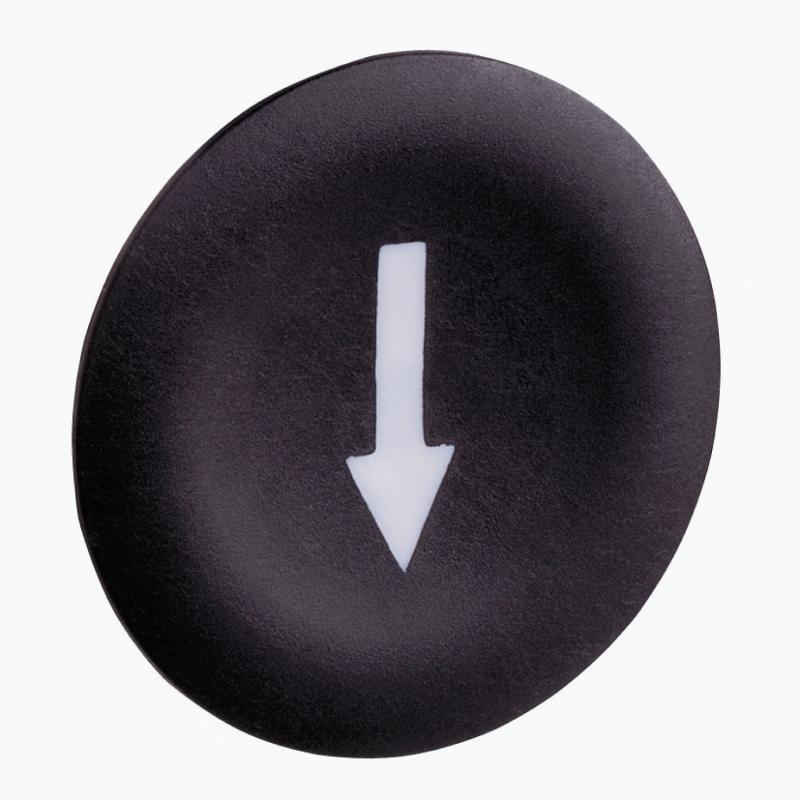 Harmony cabochon lisse flèche haute noir pour poussoir rond diam. 22 SCHNEIDER ZBA335