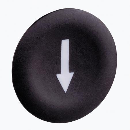 Harmony cabochon lisse flèche haute noir pour poussoir rond diam. 22 SCHNEIDER ZBA335
