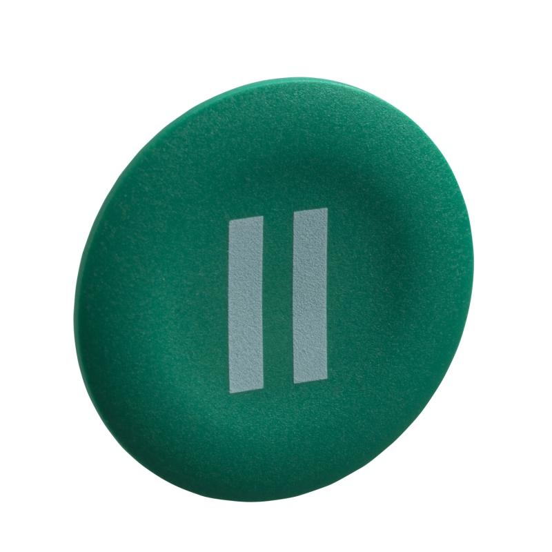 Harmony cabochon lisse II vert pour poussoir rond diam. 22 SCHNEIDER ZBA336
