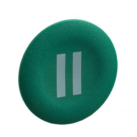 Harmony cabochon lisse II vert pour poussoir rond diam. 22 SCHNEIDER ZBA336