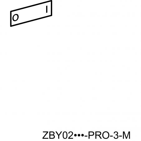 Harmony étiquette 8x27 texte 'O-I' blanc sur fond noir SCHNEIDER ZBY02178