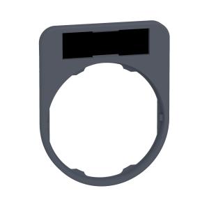 Harmony porte-étiquette flush 30x40 + étiq 8x27 vierge fond noir/rouge SCHNEIDER ZBYF2101 2