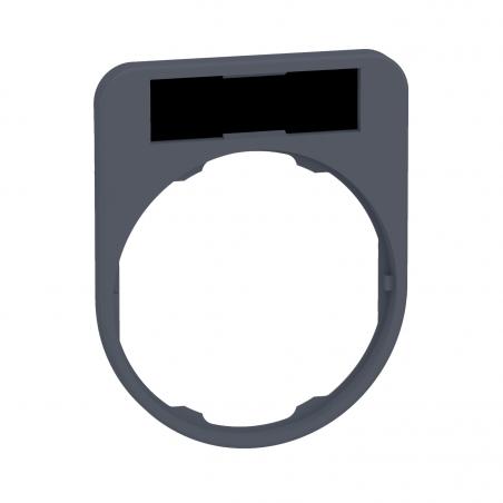 Harmony porte-étiquette flush 30x40 + étiq 8x27 vierge fond noir/rouge SCHNEIDER ZBYF2101