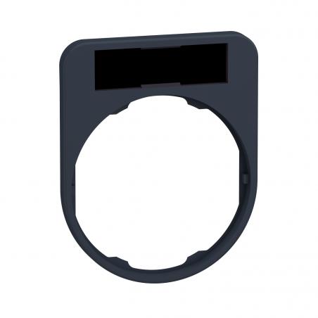 Harmony porte-étiquette flush 30x40 + étiq 8x27 vierge fond noir/rouge SCHNEIDER ZBYF2101