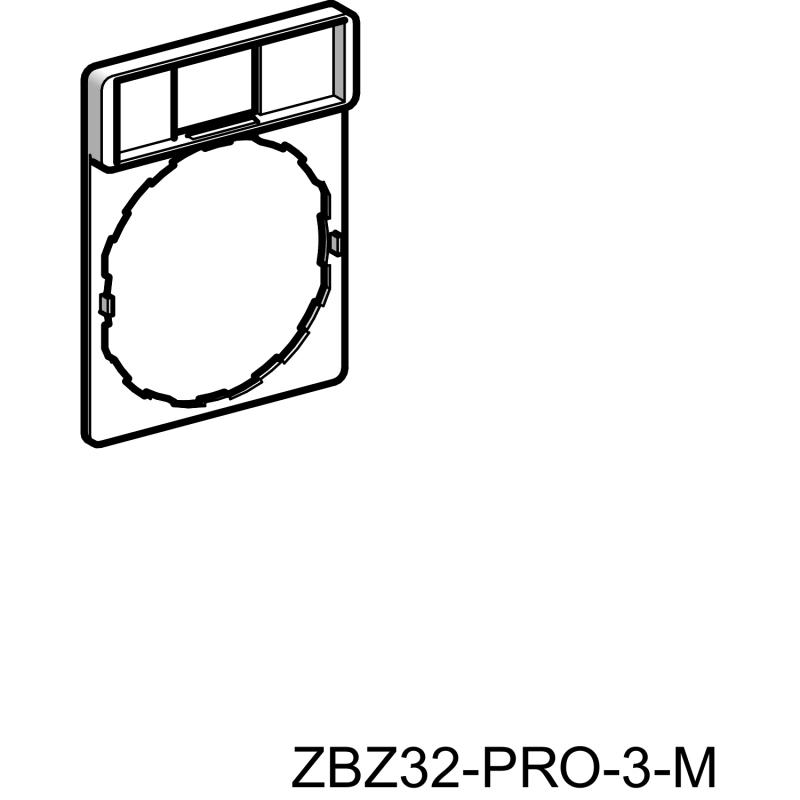 Harmony porte étiquette plate 30x40 pour étiquette 8x27 SCHNEIDER ZBZ32