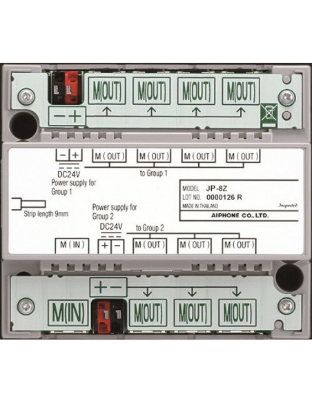 Distributeur 7 sortie RJ pour câblage en etoile AIPHONE JP8Z 130322