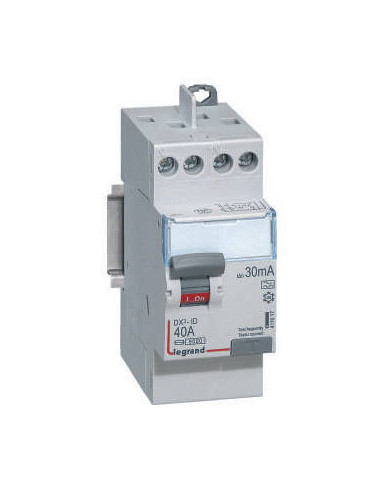 INTERRUPTEUR DIFFERENTIEL DX3-ID  2P 25A A 30MA TG LEGRAND 411616