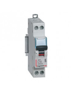 Disjoncteur Phase+Neutre DNX³4500 6kA arrivée et sortie borne à vis 1P+N 230V 25A courbe C 1 module LEGRAND 406776
