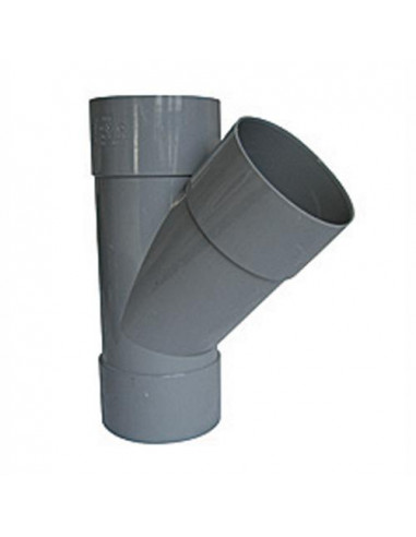 CULOTTE PVC A 45° POUR EVACUATION TRIPLE FEMELLE