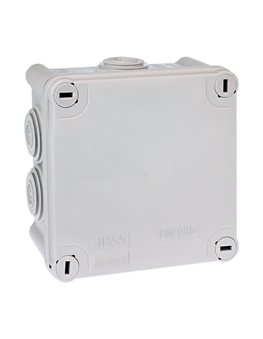 Boite IP55 105X105X55 1/4T - 960° (etiq.uni.) EUR'OHM 5000400