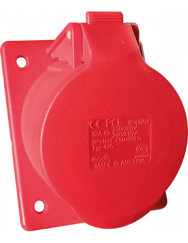 Prise encastrée 3P+N+T 32A 400V CEI 309 EUR'OHM 19218