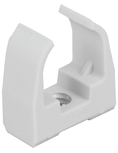 Lot de 50 Clips tube d.20 gris EUR'OHM 43402
