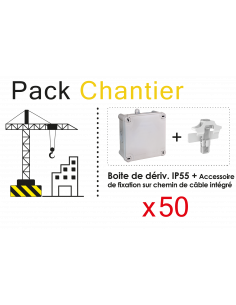 Boite IP55 105X105X55 1/4T - 960°+ Access fix chem. Cable EUR'OHM 50054