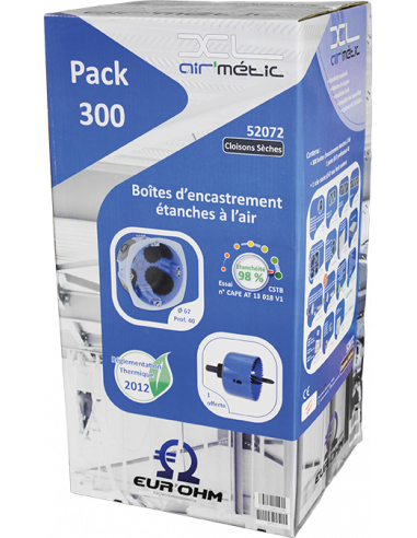 Pack 300 Boites AIR'metic d67 p40 + scie cl. EUR'OHM 52072