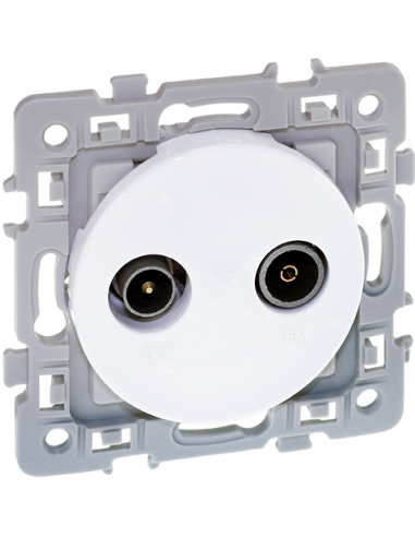 Lot de 100 SQUARE TV-FM blanc EUR'OHM 60265