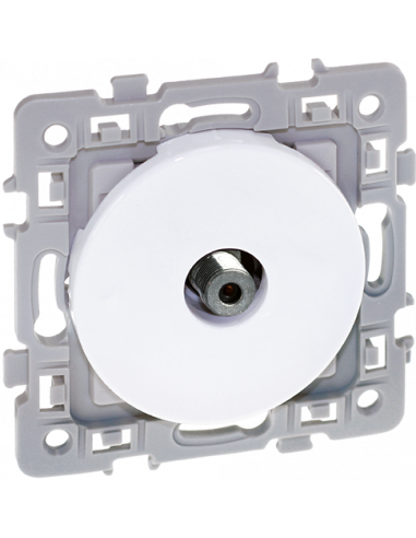 Lot de 100 SQUARE prise multiserv TV TYPE F double blanc EUR'OHM 60268