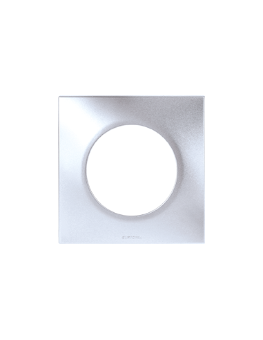 SQUARE plaque SILVER 1 poste EUR'OHM 60490