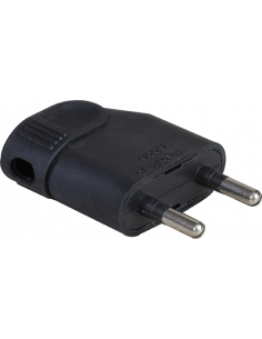 6A male coudée noir EUR'OHM 61006