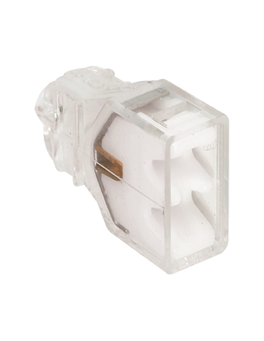 Lot de 100 Connecteur transparent X 2P /100 conditionnement en biberon EUR'OHM 70052