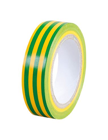 Euro'Ohm - Ruban Adhésif Vert/Jaune Multi Usage 15mm x 10m - Réf