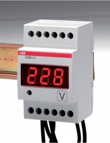 Voltmètre digital A Lecture Directe 600V AC/DC VLMD-1-2 2CSM110000R1011 ABB T262040