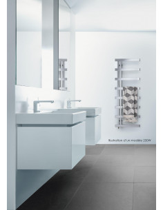 Radiateur sèche-serviettes Alban électrique sans régulation acier inoxydable 200W H 1036 mm L 500 mm Acova TALR-020-050/F