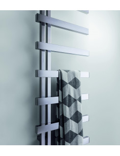 Radiateur sèche-serviettes Alban électrique sans régulation acier inoxydable 250W H 1416 mm L 500 mm Acova TALR-025-050/F 2