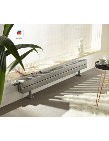 Radiateur Fassane Pack eau chaude plinthe 624 W H 304 L 625 mm racc. V171 Couleur ACOVA CLXD-029-060C