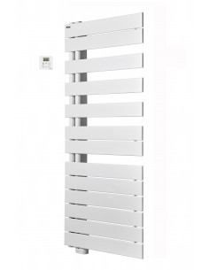 Radiateur sèche-serviettes Fassane Spa Twist électrique gauche cde RF 500 W H 828 L 550 mm Blanc ACOVA TFLT050-055 GF