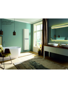 Radiateur sèche-serviettes Zenia électrique +soufflant 1000W ouverture droite Noir 225W H 1000 mm L 450 mm Acova AZNRW-100-045 2