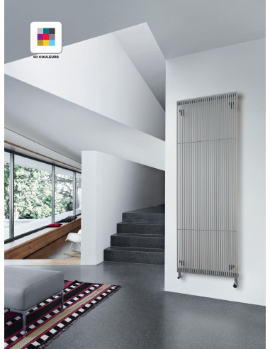 Radiateur Striane eau chaude vertical 644 W (dT50) H 1800 L 269 mm racc. S007 Couleur ACOVA HT-180-026C