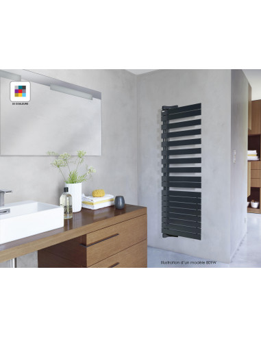 Radiateur sèche-serviettes Fassane Spa Twist eau chaude gauche 429 W H 902 L 550 mm racc V027 Couleur ACOVA FLT081-055C
