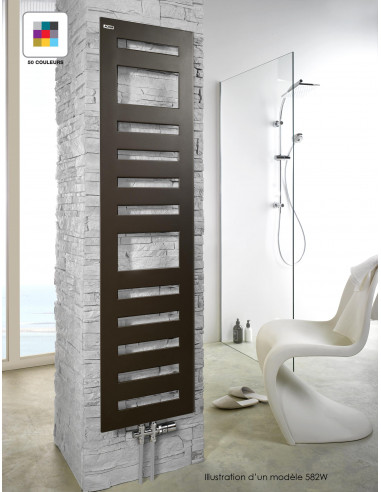 Radiateur sèche-serviettes Karena Spa eau chaude 690 W H 1540 L 500 mm racc. S034 Couleur ACOVA SV-150-050C
