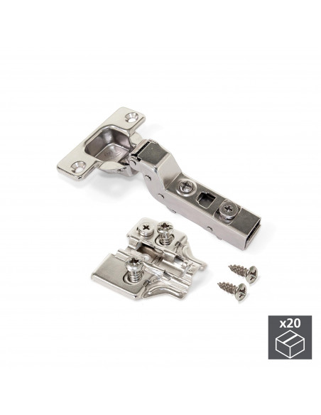 Charnière X91 fermeture amortie ouverture 100 embase Eurovis EMUCA 1011807