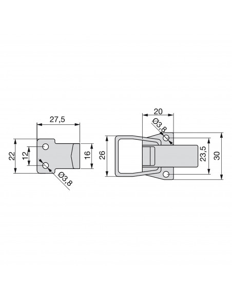 Fermetures tenseur pour meubles EMUCA 1015505