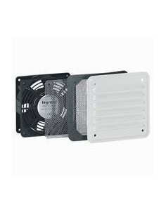 Ventilateur avec ouïe métal débit 30m³/h avec filtre et 160m³/h soufflage libre IP32 IK10 RAL7035 LEGRAND 034817 2