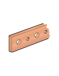 Barre cuivre plate rigide à trous taraudés section 25x5mm 330A ou 270A admissibles longueur 1750mm LEGRAND 037418 2