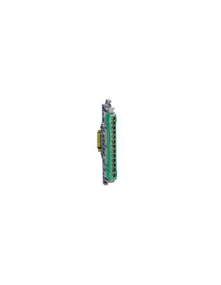 Bornier de répartition isolé IP2X terre 1 connexion 6mm² à 25mm² Vert longueur 113mm LEGRAND 004834