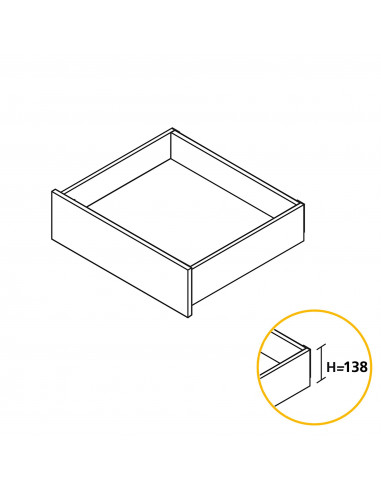 Tiroir extérieur Concept 30 kg hauteur 138 mm EMUCA 3101035