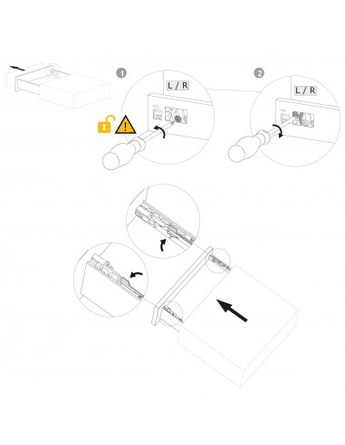 Kit de tiroir pour cuisine et salle de bain Vertex de hauteur 93 mm avec panneaux incluses. EMUCA 3173135