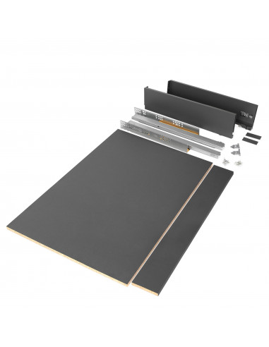 Kit de tiroir pour cuisine et salle de bain Vertex de hauteur 93 mm avec panneaux incluses. EMUCA 3173235