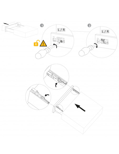 Kit de tiroir pour cuisine et salle de bain Vertex de hauteur 93 mm avec panneaux incluses. EMUCA 3173235