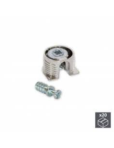 Kit boîtier d'assemblage Fix D. 20 x 12.5 mm et goujons D. 6 mm EMUCA 4027207